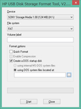 HP USB Disk Storage Format Tool