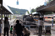 大井川鐵道のSL : 千頭駅にて