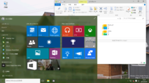 Windows 10 Insider Preview Build 10074 - スタートメニューの裏はすりガラス