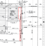 道路沿いのレンガ敷き計画図