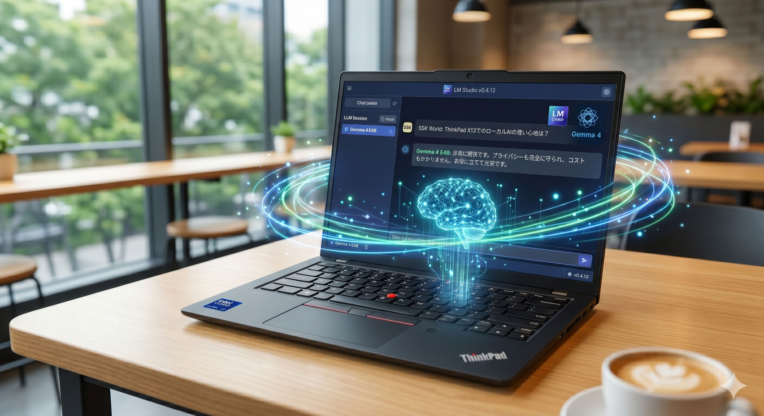 ThinkPad X13 Gen 6 IntelでローカルAI (1) - LM Studioでチャットしてみる